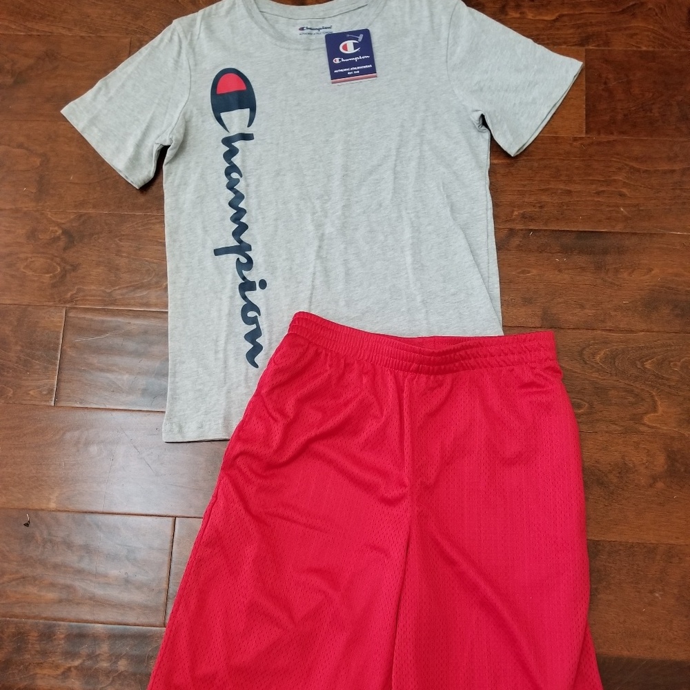 Gray/ Red Champion Outfit